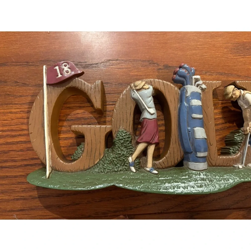 HOMCO GOLF 18TH HOLE WALL PLAQUE 5004A 12